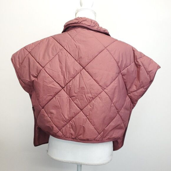 Free People Movement Chill Out Packable Puffer Poncho Scarf Vest One Size - Picture 14 of 15